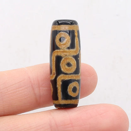 Natural Stone Bead Tibetans Divination Pattern Natural Agates Loose Bead for Women Making DIY Jewerly Necklace Gift 12x30mm