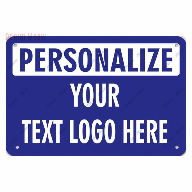 Customize Your Logo Metal Tin Sign, Personalize Your Text Here Wall Decor, Tin Sign, Home Decor, Plaques Art Poster, WYD12