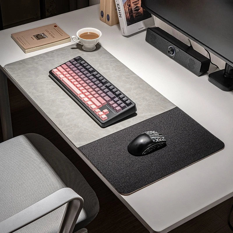 3in1 Large Mouse Pad Double Sided Leather Cork Waterproof Gaming Office Desk Mat Non Slip Computer Desk Pad Accessories Mousepad