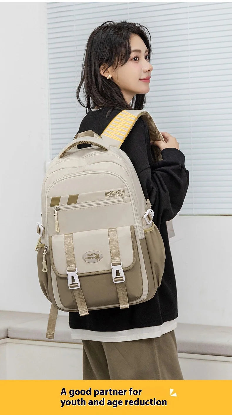 New School Bag with High Appearance Level Junior High School Backpack Large Capacity Primary School Backpack Ins Wind
