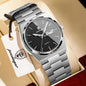 POEDAGAR Trendy Casual Man Watch Luminous Waterproof Stainless Steel Classic Men Wristwatch Date Week Men's Quartz Watches Reloj