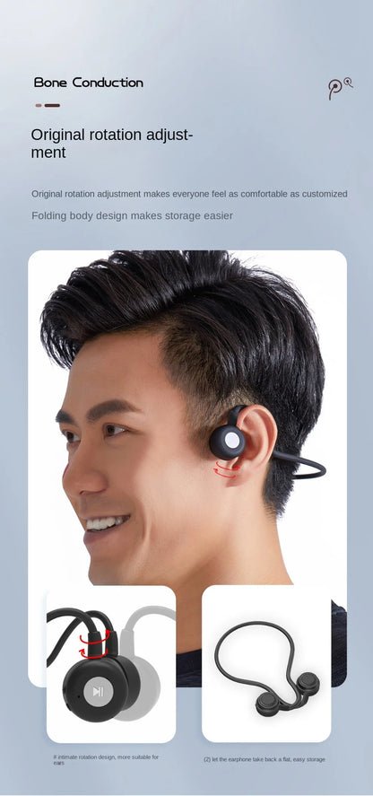 Nowy zestaw słuchawkowy HUHD B2S+ do aparatów słuchowych z przewodnictwem kostnym, mocowany z tyłu, dla osób starszych, bezprzewodowy zestaw słuchawkowy Bluetooth