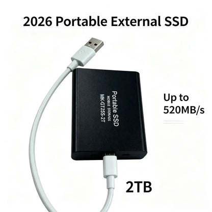 Przenośny dysk SSD (1TB), szybki zewnętrzny dysk twardy (2TB/4TB), dysk twardy USB 3.2, dysk półprzewodnikowy o dużej pojemności 16TB
