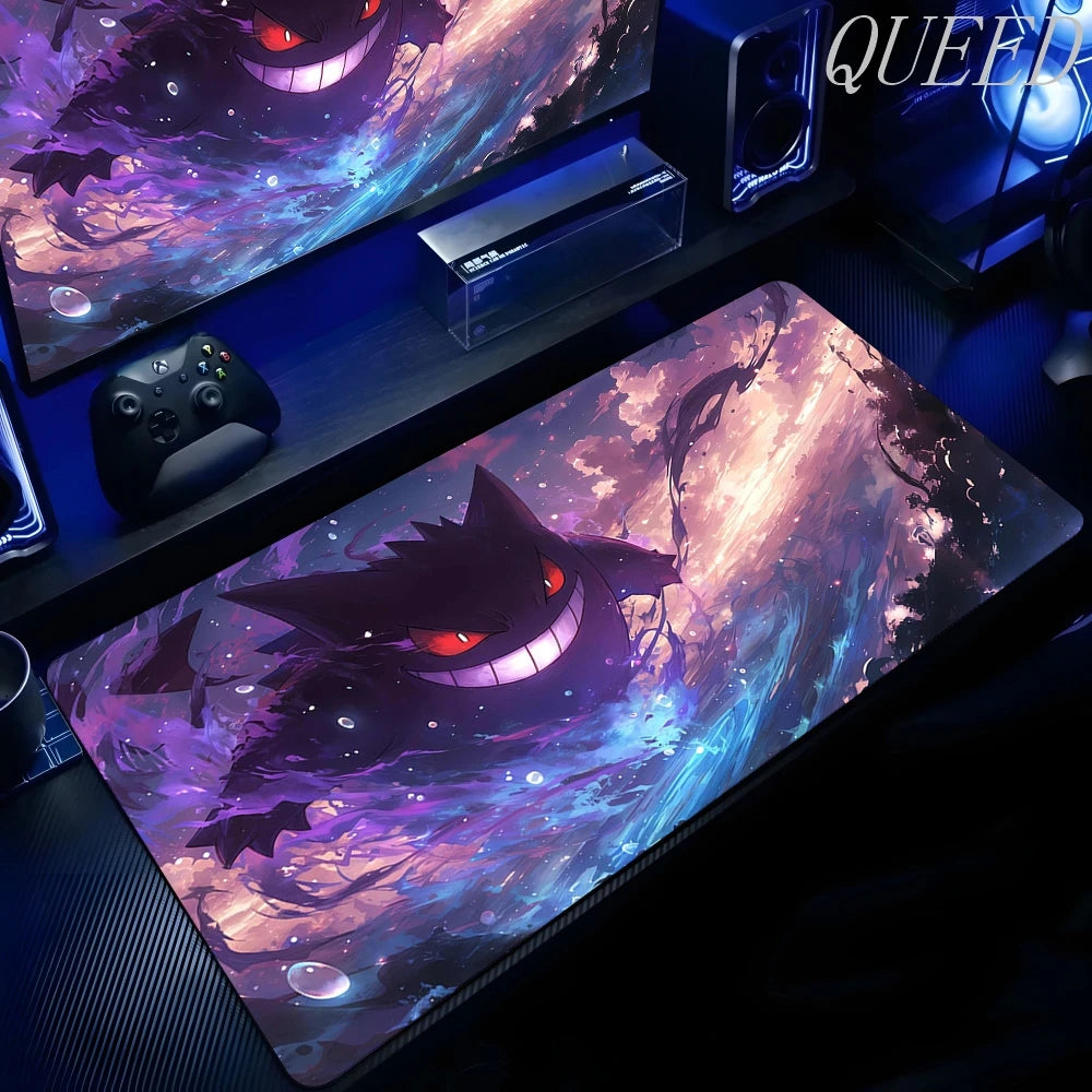 Laptop Black Gaming Accessories Mouse Pad Keyboard Non-slip Rug PC Japan Anime P-pokemon Gengar Mousepad Gamer Keyboard Carpet