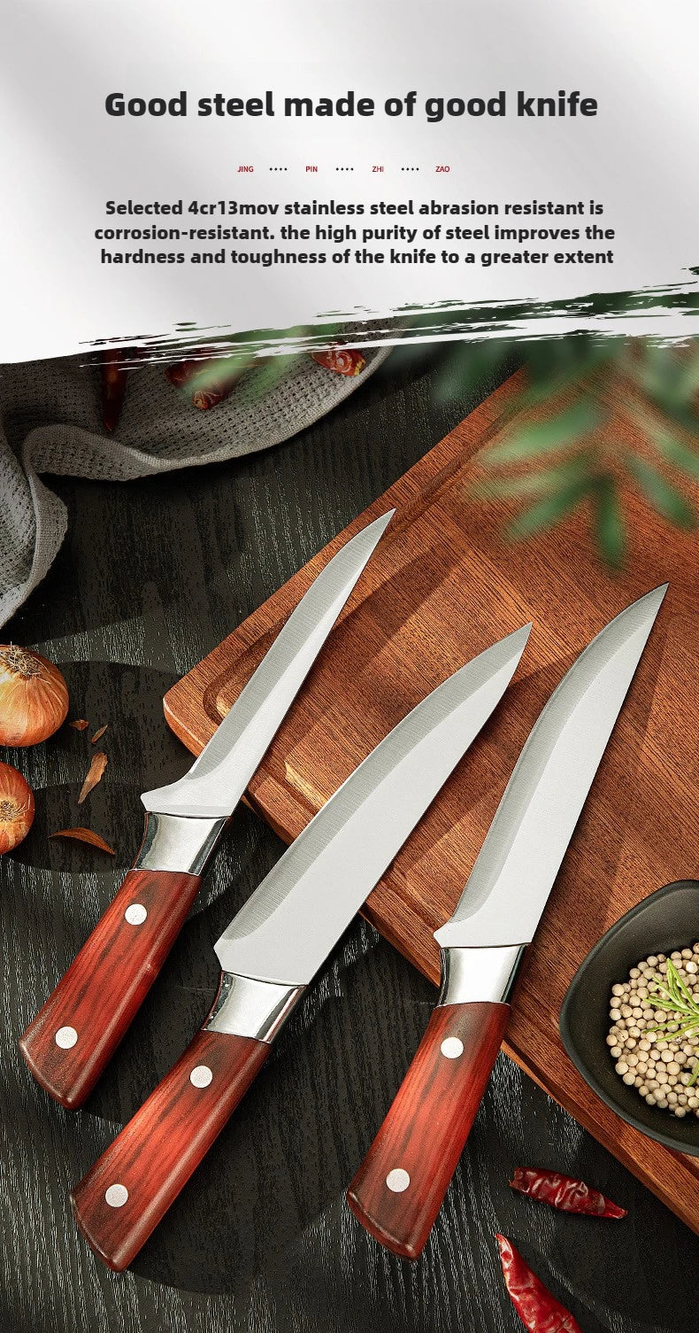 Stainless Steel Cow and Sheep Cutting Knife, Pig Specific Bone Cutting Knife, Pointed Knife, Meat Cutting Kitchen Knife.