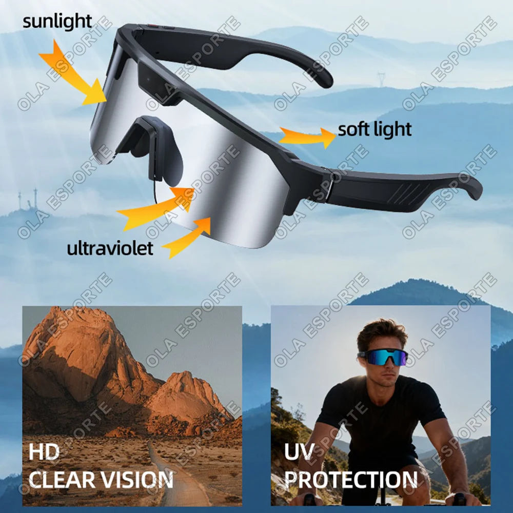 2026 New AI Smart Sports shooting&recording Glasses 800W Camera HD Anti-shake Bicycle Riding Shooting Artifact Windproof Goggle