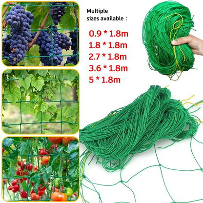 Heavy-Duty Garden Climbing Net – UV-Resistant Nylon Trellis for Cucumber, Loofah & Flowers