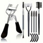 Eyelash Wand,  Eyebrow Brush,11-In-1 Eyelash Grooming Kit, Includes Eyelash Curler With Comb Separator, 4 Silicone Refill Pads