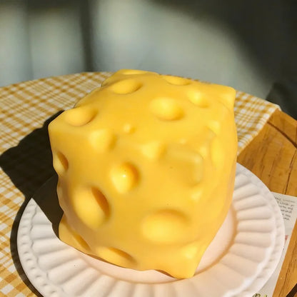 Giant Cheese Squeeze Toy Extra Large Slow Rebound Squishy Fidget Toy Shapeable Venting Stress Relief Ball Gifts for Adults
