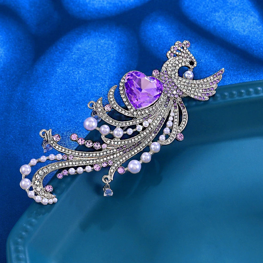 Baroque Luxury Peacock and Phoenix Design Brooches for Men and Women, Jewelry, Fashion Accessories, and Party Gifts