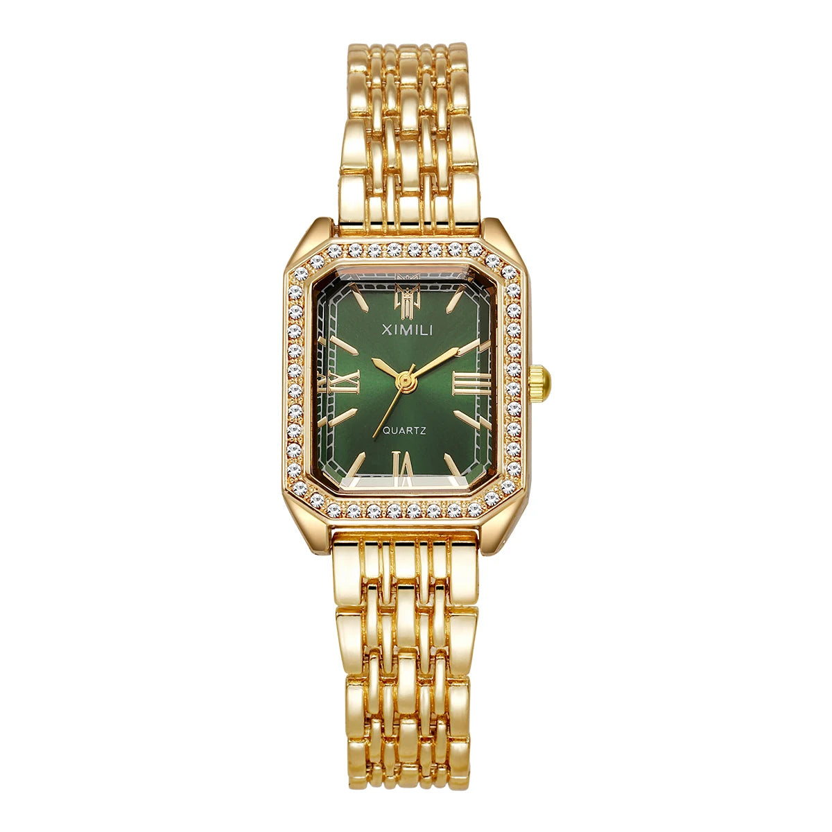 Luxury Rhinestone Women Watches Fashion Rectangle Bracelet Quartz Wristwatch for Girls Clock Reloj Mujer