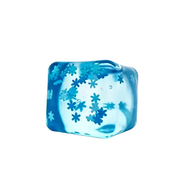 Summer Refreshing Water Cube Squeezable Stress Relief Toy Washable TPR Transparent Stress Relief Squeezable Soft Squishy Block