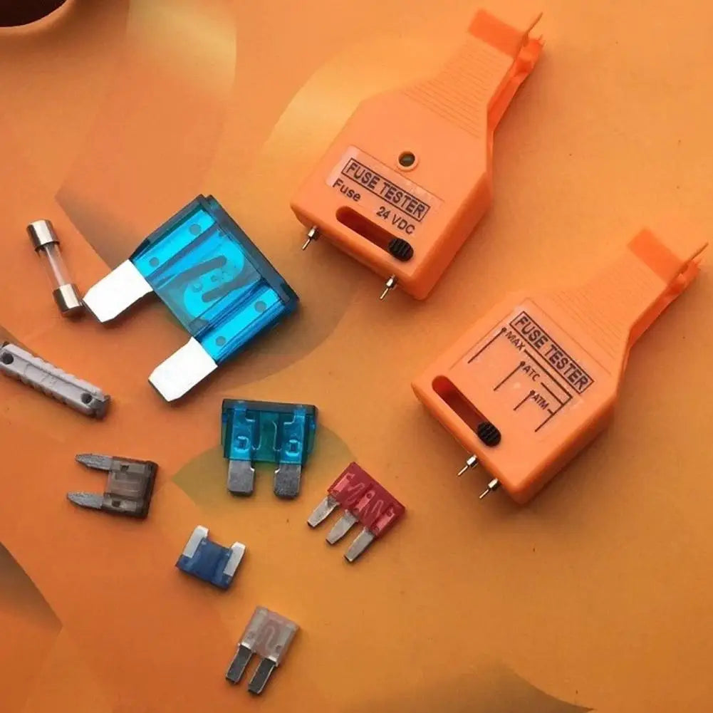 2-in-1 Automotive Fuse Tester & Puller Tool Multi-Functional Car Fuse Checker & Remover for Mini/Standard ATM ATC Fuses
