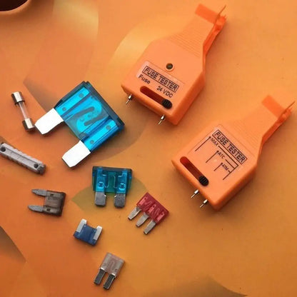 2-in-1 Automotive Fuse Tester & Puller Tool Multi-Functional Car Fuse Checker & Remover for Mini/Standard ATM ATC Fuses
