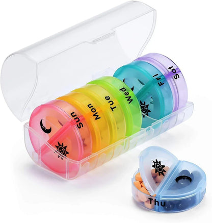 Weekly Medicine Storage Organizer Pill Box Holder Container Pill Case Medicine Tablet Portable Dispenser Organizer
