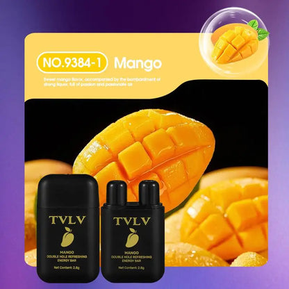 1Pc Energy Vapors Stick Double Hole Nasal Inhaler Aromatherapy Mints Lemon Mango Watermelon Energy Stick Energizing Energy Bar