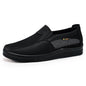 Men Slip On Casual Shoes Mesh Breathable Lightweight Low Cut Cloth Loafers Comfortable Soft Sole Walking Grandpa Shoes Summer