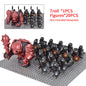 Giant Troll Monster 20Pcs Armored Orc Infantry Figures Medieval Army Building Bricks, Removable Shield Scene Collectible Toy﻿﻿