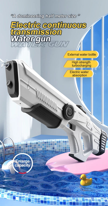 Children's Fully Automatic Water Storage Gun Large Capacity Electric Water Absorbing Toy Gun Summer Outdoor Water Toy Gift