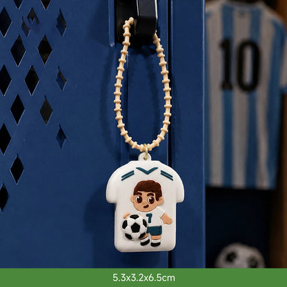 Football Jersey Squeeze Toy Keychain, Sports Star Stress Relief Pendant, Student Schoolbag Decoration, Fan's Small Gift