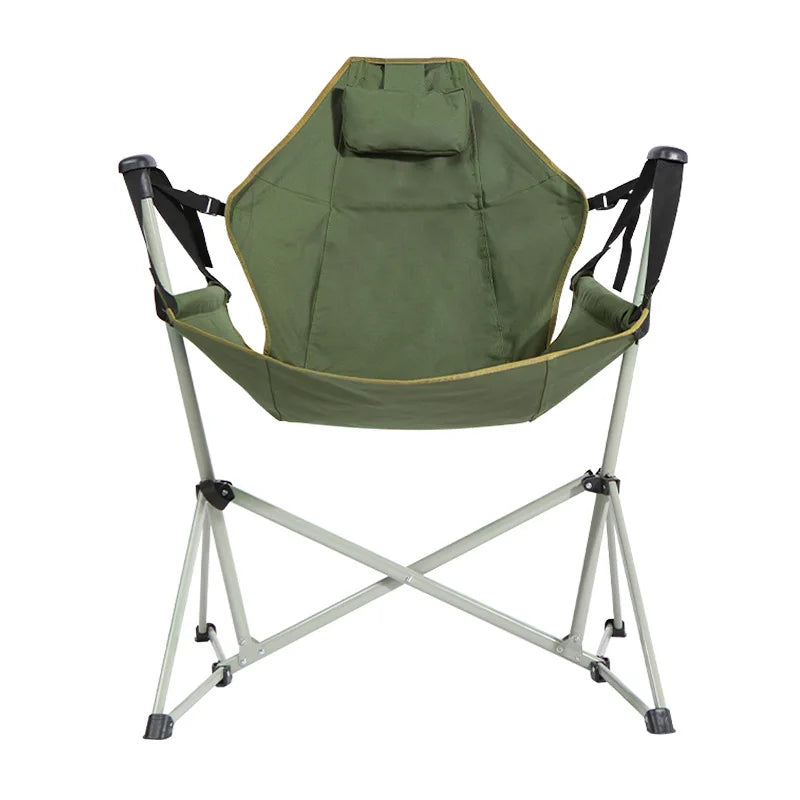 Outdoor rocking chair foldable chair fishing chair portable camping hanger, casual nap chair folding chair moon chair recliner