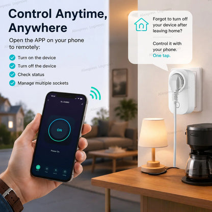 16A Tuya Smart Plug WiFi Zigbee Smart Socket Israel Plug With Energy Monitoring Timer Voice Control Alexa Google Smart Life APP