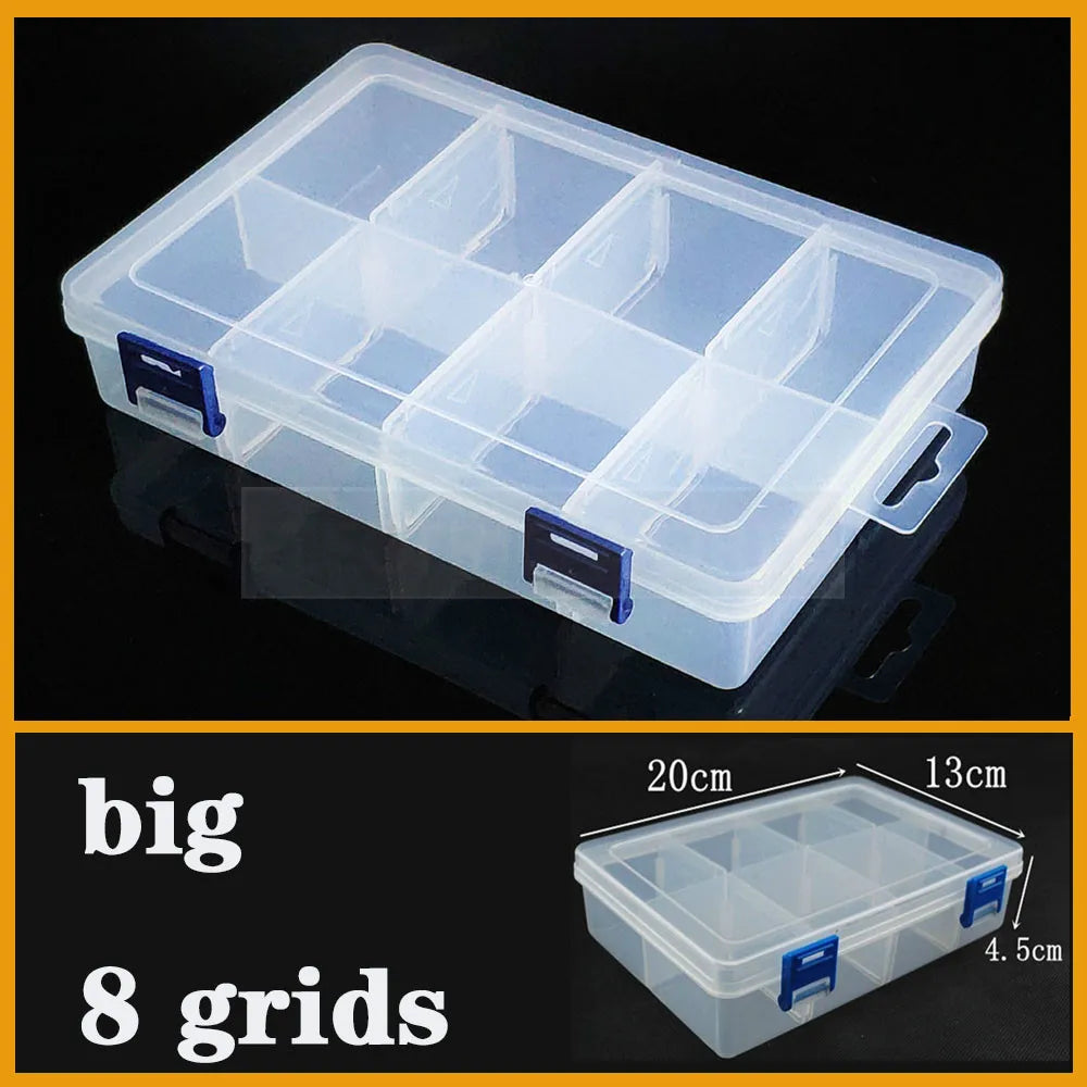 Transparent Plastic Box Screw Compartment Box Jewelry Earring Display Case Container Clear Terminal Organizer Tool Storage boxes