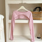 Ultra-thin Long Sleeve Crop Top Quick-Drying Anti UV Long Ice Silk Sleeves Solid Color UV Protection Sunscreen Arm Covers Girls