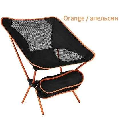Folding Camping Chair Travel Ultralight Beach Accessories Playa Fishing Lightweight Portable Outdoor Foldable Furniture