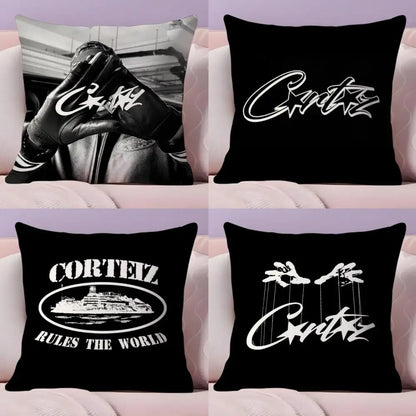 Fashion Brand C-CorteizS Cushion Cover Soft Plush Throw Pillow Cushion Cover｜Double-Sided Pillow Case for Sofa Home Decor