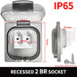 IP65 Waterproof Outdoor Socket, 16A High Power Wall Plate, 250V US/Thai Style 10A Receptacle, Bathroom & Weatherproof Electrical