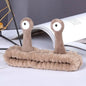 Cute Coral Fleece Cartoon Snail Headband Make up Elastic Face Wash Hairband Skin Care Spa Hairband Women Girl