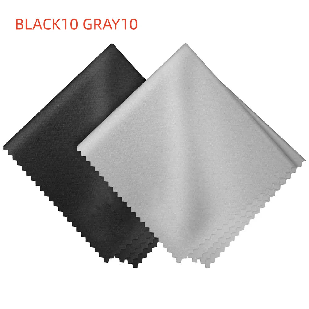 Black/Gray Microfiber Cleaning Cloth 15x15cm for Sunglasses Eyeglasses Lens Accessories Soft Dust-Free Glasses Care