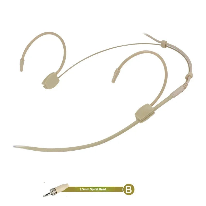 Double Earhook Mic Omnidirectional Headset Microphone For Sennheiser Shure AKG MiPro Audio Technica 4Pin 3Pin TA4F 3.5mm Lock