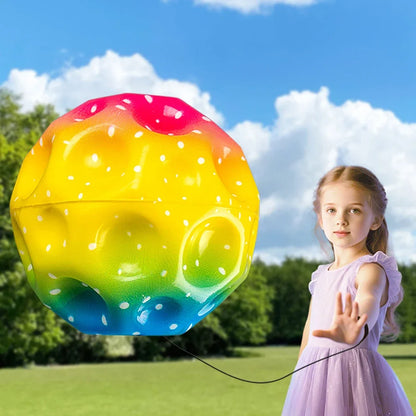 Wrist Return Ball Rubber Sport Ball with Strap and String Rebound Bouncy Balls Toy for Teens Adults Wrist Exercise or Play