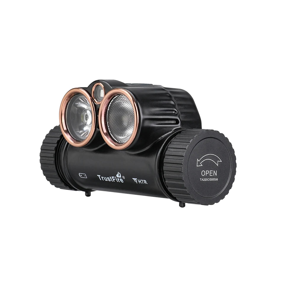 Trustfire H7R USB Rechargeable Headlamp 2000 Lumen Red White LED Work Light 4000K CRI95 Head with Spotlight Floodlight Red light