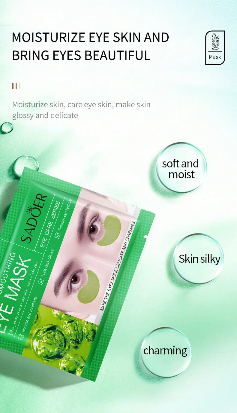 10 Pairs SADOER Crystal Collagen Eye Mask Anti Wrinkle Dark Circles Removal Eyes Bags Moisturizing Eye Patches Skin Care