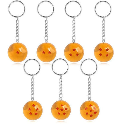 Japanese Anime Dragon Series 1-7 Stars Balls Z Stars Keychain Figures Toys Pendant Car Keyring party Gifts Cosplay Props Jewelry