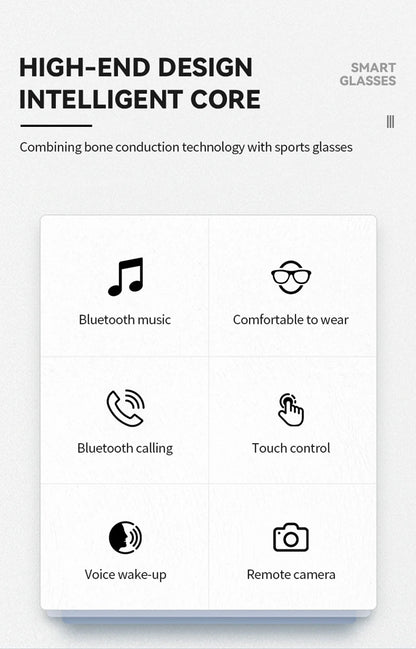 AI Smart Glasses 4K Remote Control Touch Photo Camera Recording Translator Voice Assistant Wireless Bluetooth Eyewear