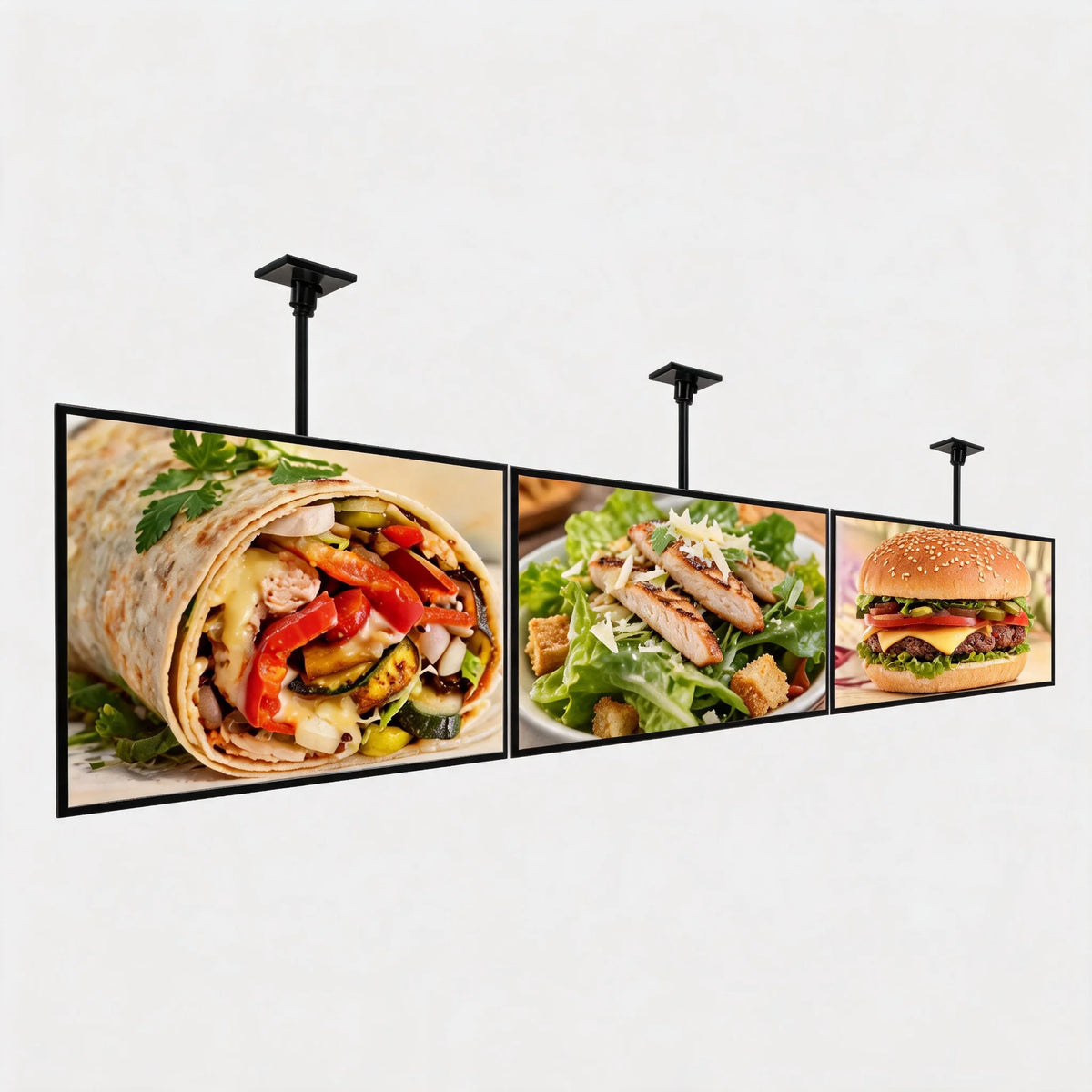Custom LED Menu Advertising Board Ultra-Thin Hanging TV Ordering Box for Restaurant, Coffee Shop Bubble Tea Shop& Mall