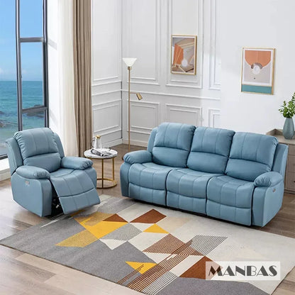 Genuine Leather Manual Electric Recliner Sofa Theater Power Reclining Couch Living Room Cinema Sofas Seating Room Furniture