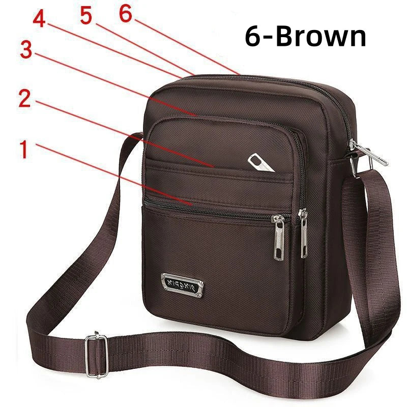 Waterproof Men Crossbody Bags Male Nylon Shoulder Bags Boy Messenger Bag Man Handbags For Travel Casual Large Satchel Grey Bags