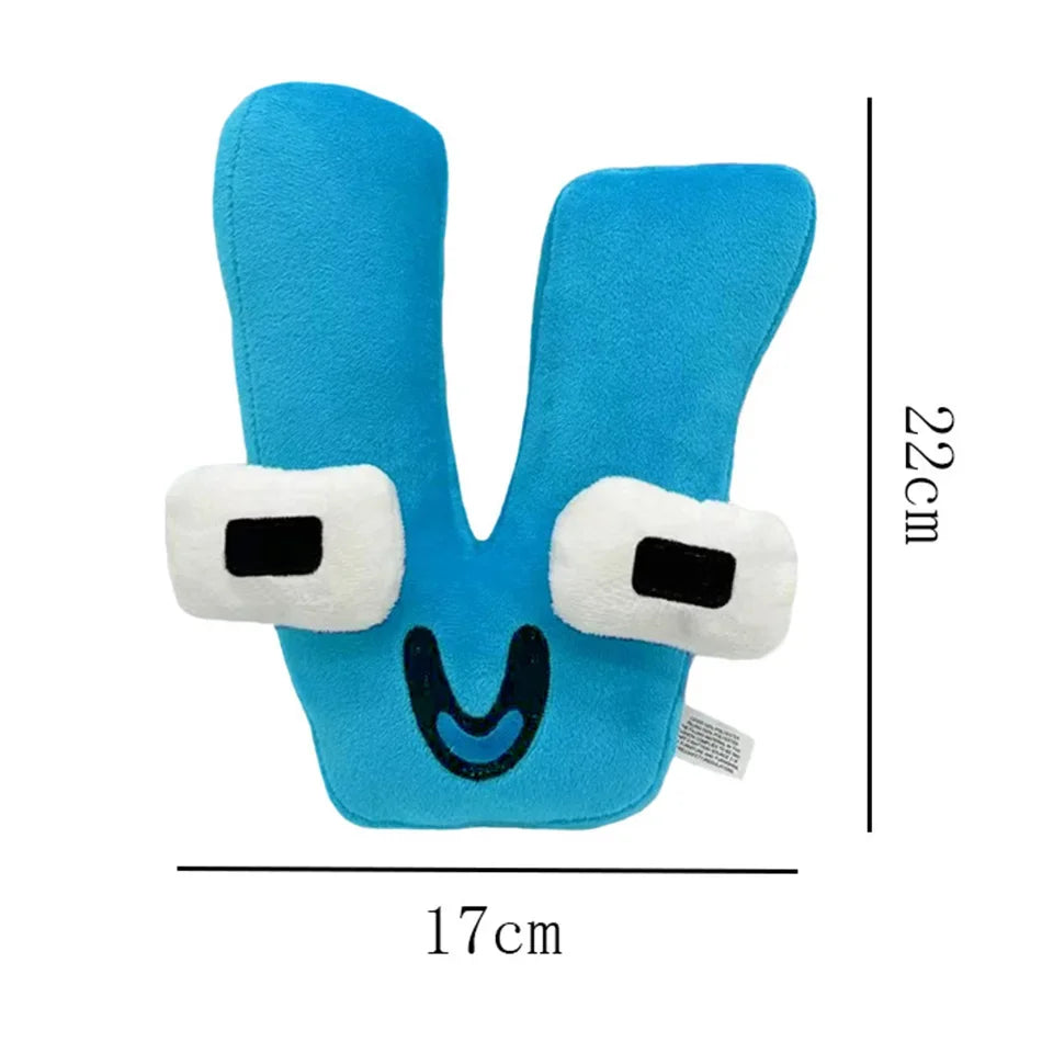 T Alphabet Lore Plush Toys Anime Doll Kawaii 26 English Letters Stuffed Toys Kids Enlightenment Montessori Plush Toy Doll Gifts