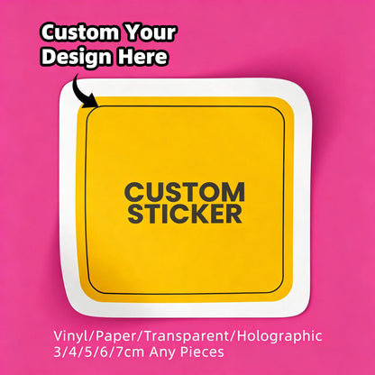 1/48/120/192PCS Custom Stickers Personalized Waterproof Self Adhesive Labels Custom Logo Text Image Vinyl Decals for Any Use