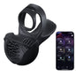 Vibrating Cock Ring Adjustable Heating Penis Ring Vibrator with Testicle & Perineum Stimulator APP Penis Vibrator Male Adult Toy