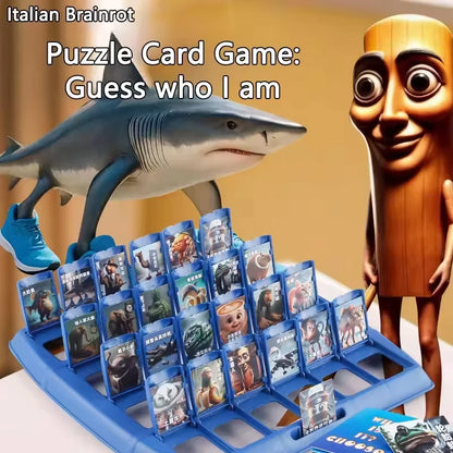 Italian Brainrot Guess Who I Am Game Tung Tung Tung Sahur Tralarero Tralala AI Abstract Animals Puzzle Board Game Cards Gift Toy