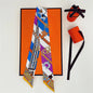Summer New Animal Design Elephant Female Decoration Twill Silk Scarf Long Ribbon Binding Bag Silk Ribbon Hair Belt Small Scarf