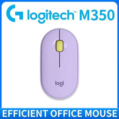 Logitech M350 POP Wireless Mouse Dual Mode Bluetooth 2.4Ghz Silent Click 18-Month Battery For PC Laptop Travel Office