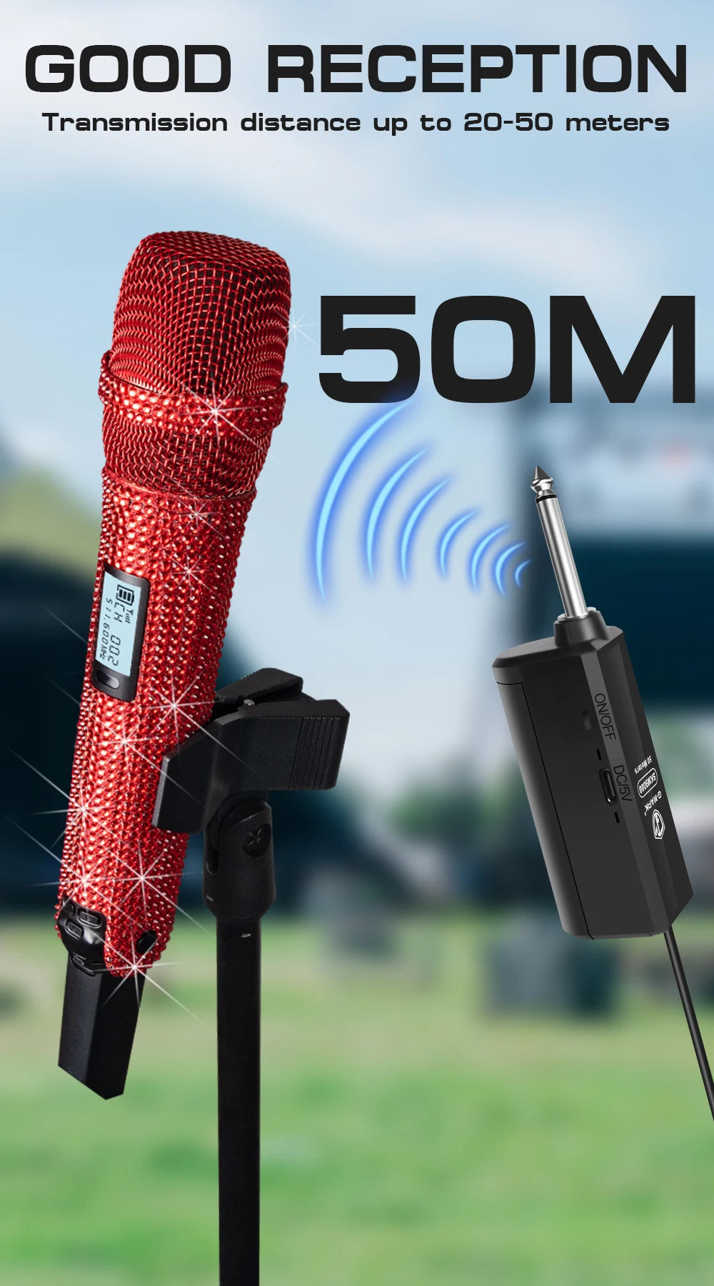 Diamond Wireless Microphone G-MARK SKM9000 Handheld Mic Concerts For Party School Teaching Wedding Stable Audio Transmission