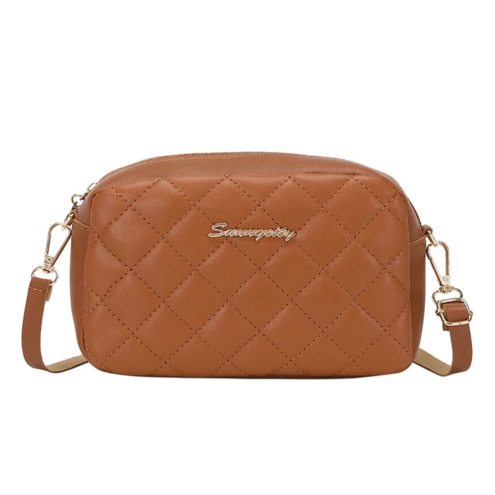 2025 roku damska mała torebka crossbody z frędzlami, modna haftowana damska torebka na ramię w kratę, modna torebka crossbody na łańcuszku